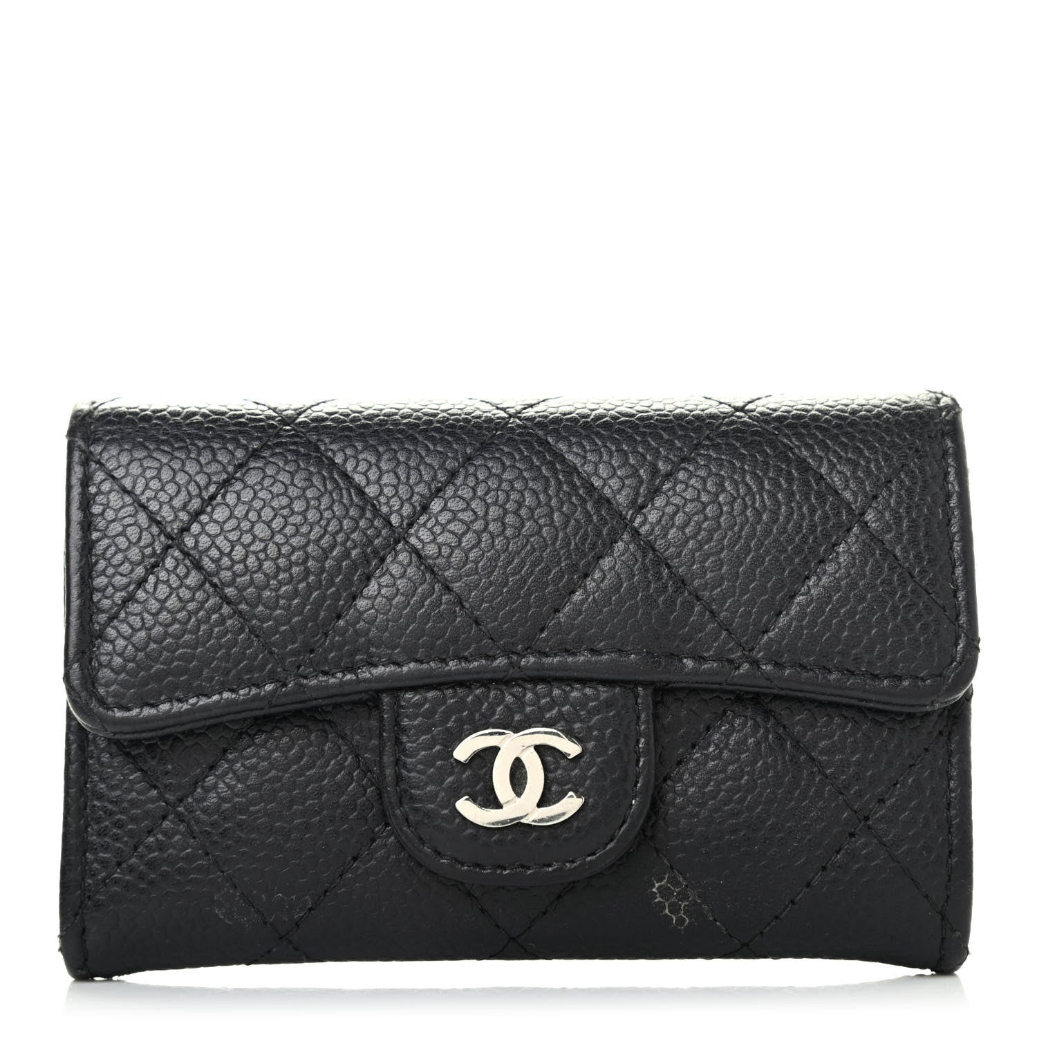Chanel Caviar Quilted Flap Card Holder Black 1 of 4