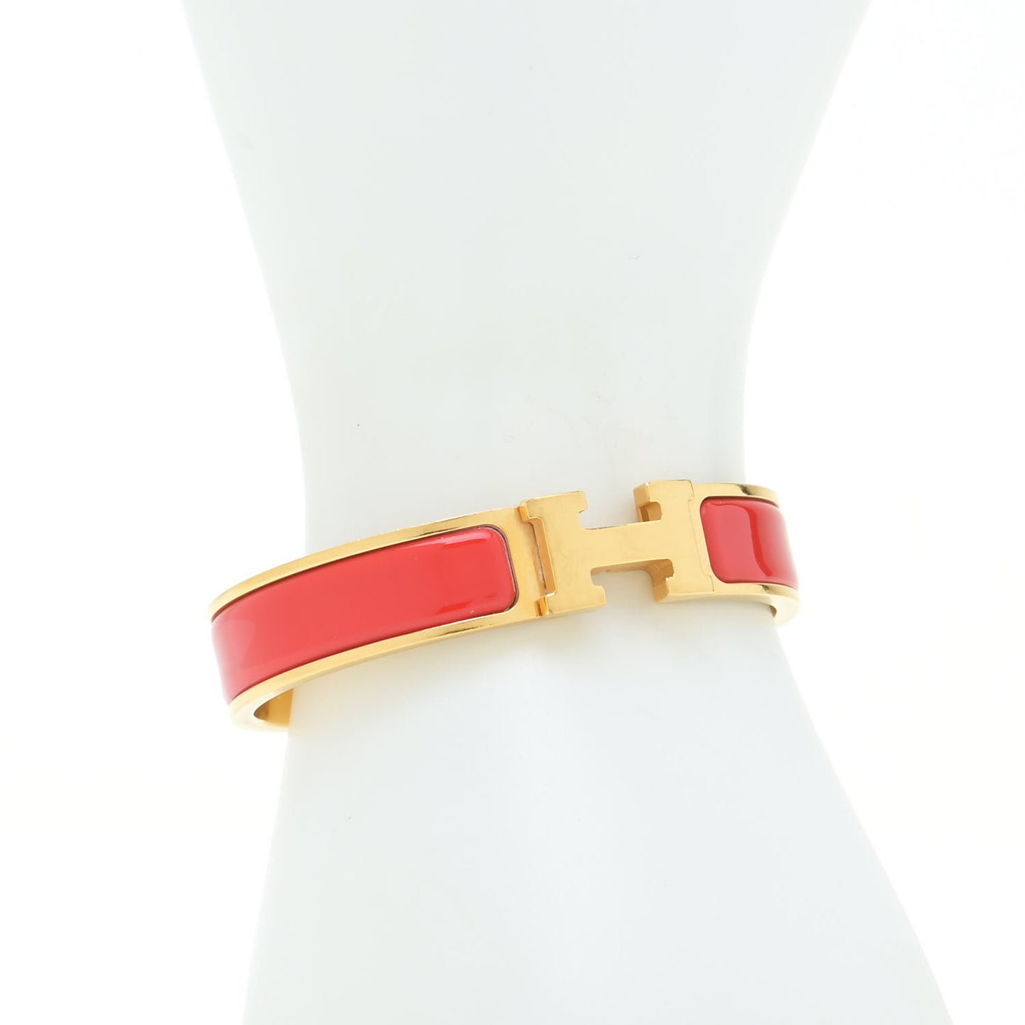 Enamel Narrow Clic Clac H Bracelet PM Red