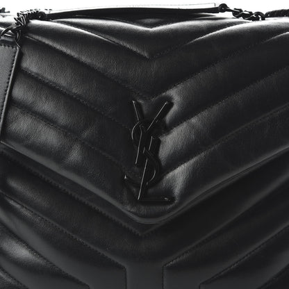 Saint Laurent Calfskin Y Quilted Monogram Medium Loulou Chain Satchel Black 9 of 9