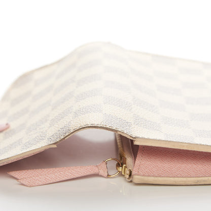 Louis Vuitton Damier Azur Emilie Wallet Rose Ballerine 9 of 15