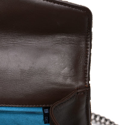 Gucci Velvet Moon Calfskin Crystal GG Monogram Small Dionysus Shoulder Bag Brown Vintage Cocoa Black Diamond 16 of 22