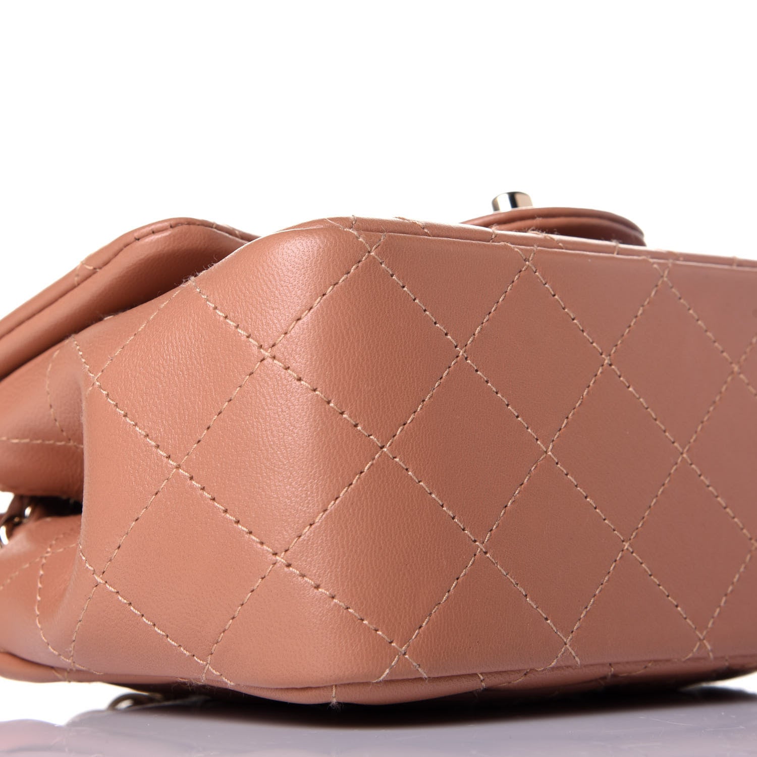 Chanel Lambskin Quilted Mini Square Flap Brown 8 of 10