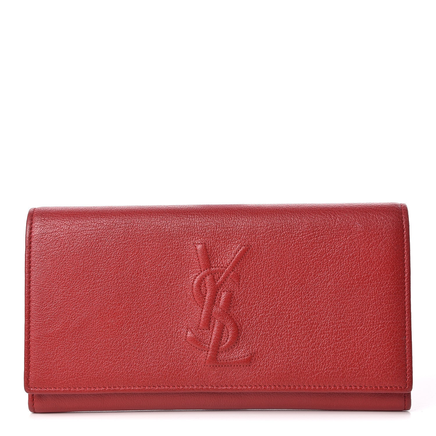 Saint Laurent Goatskin Belle De Jour Flap Wallet Rouge Orient 1 of 11