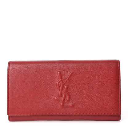 Saint Laurent Goatskin Belle De Jour Flap Wallet Rouge Orient 1 of 11