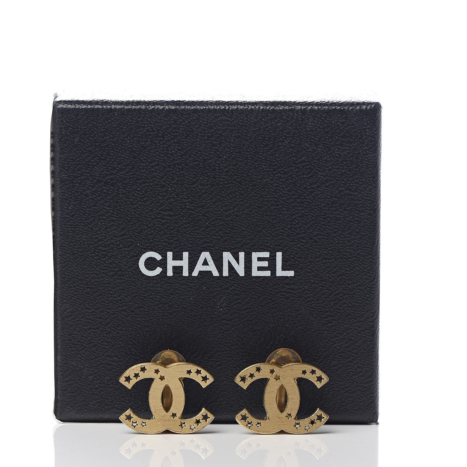 Chanel Star CC Clip On Earrings Gold 5 of 5