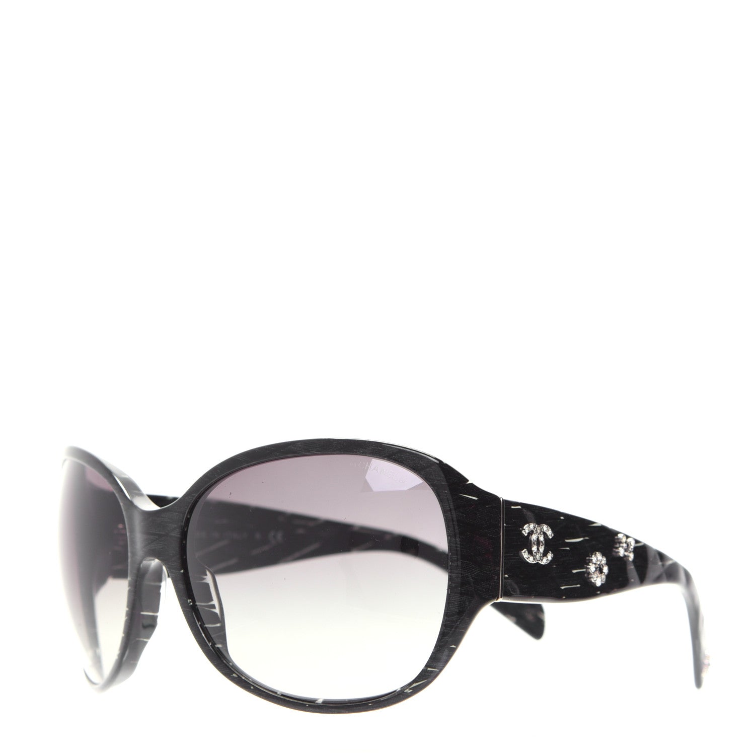 Chanel CC Crystal Sunglasses 5150-B Black 1 of 8