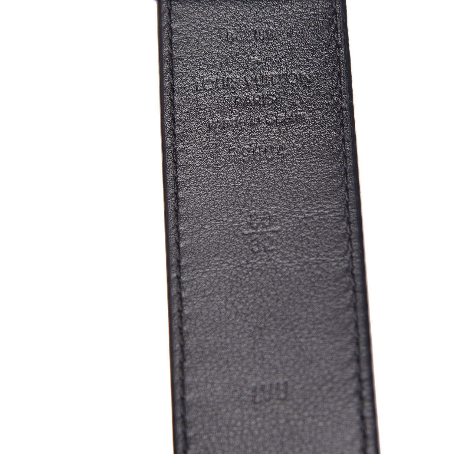 Louis Vuitton Taurillon Monogram Signature 35 MM Chain Belt 80 32 Black 8 of 14