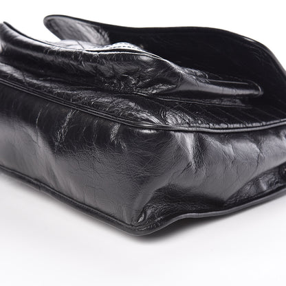 Saint Laurent Crinkled Calfskin Matelasse Monogram Large Niki Chain Satchel Black 9 of 9