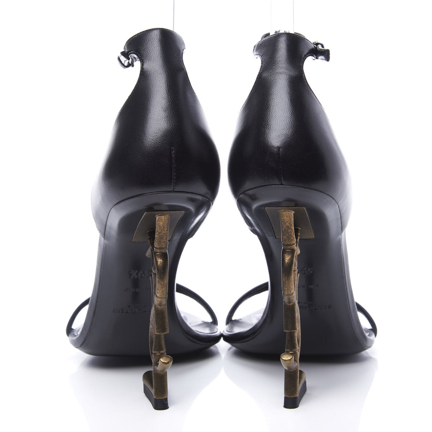 Calfskin Opyum Sandals 39.5 Black