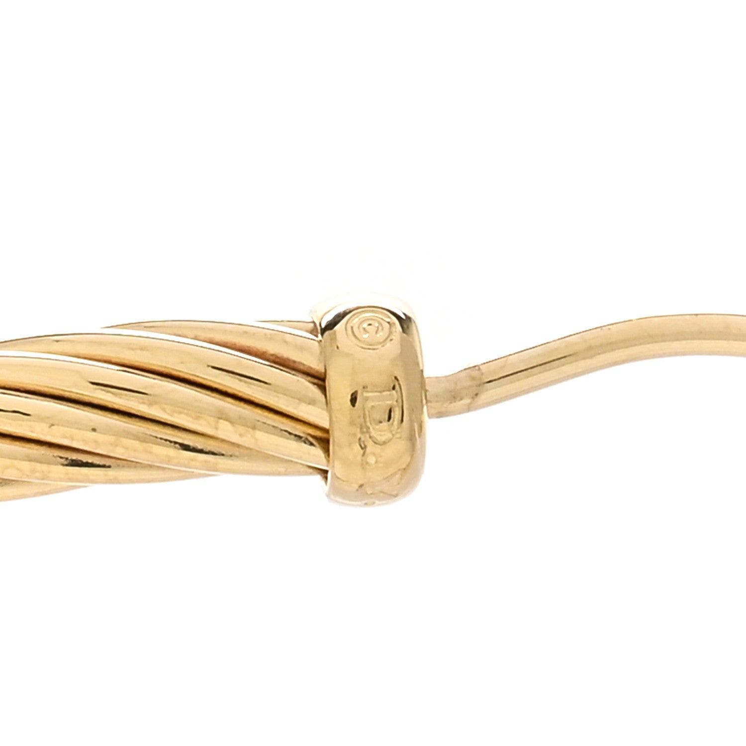 David Yurman 18K Yellow Gold Large Cable Classics Hoop Earrings 4 of 4