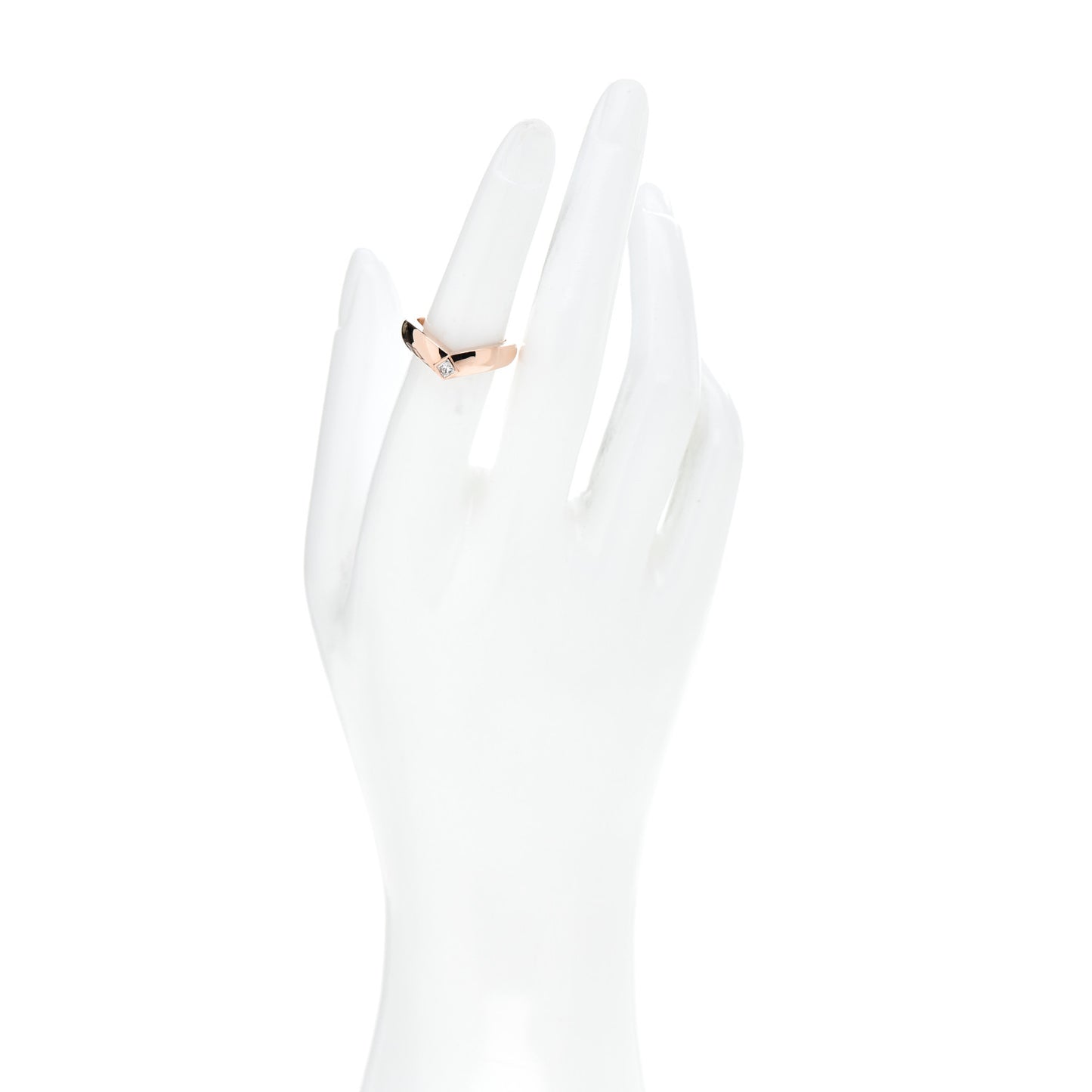 18K Pink Gold Diamond Triandos Ring 52 6