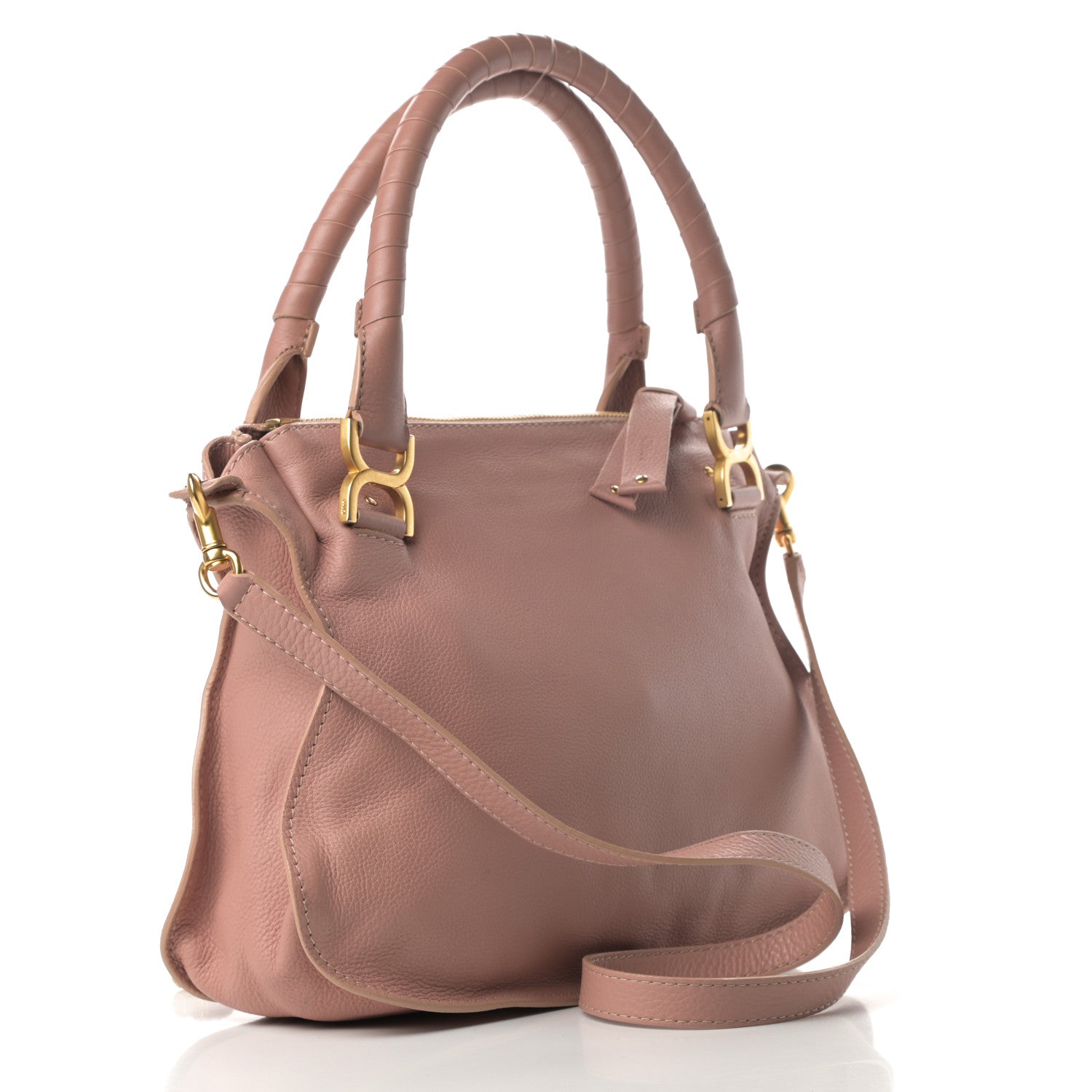 Chloe Calfskin Medium Marcie Satchel Anemone Pink 4 of 17