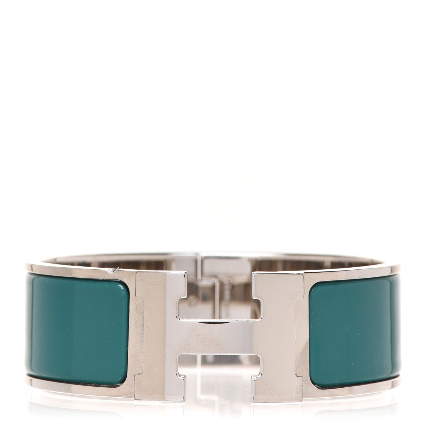 Enamel Wide Clic Clac H Bracelet PM Malachite