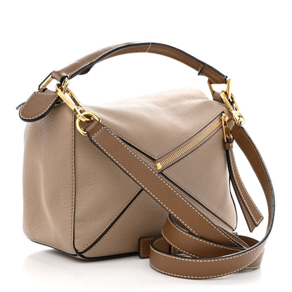Loewe Grained Calfskin Small Puzzle Bag Sand Mink 3 of 11
