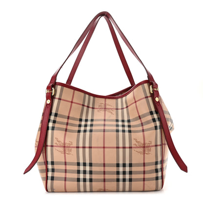 Burberry Haymarket Check Small Canterbury Tote Red 1 of 10