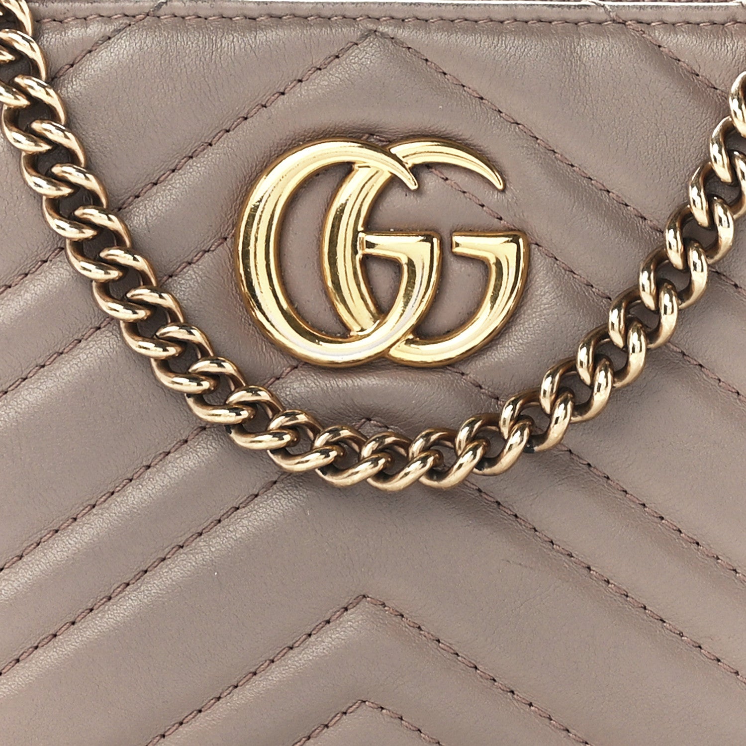 Gucci Calfskin Matelasse Mini GG Marmont Chain Bag Porcelain Rose 6 of 10