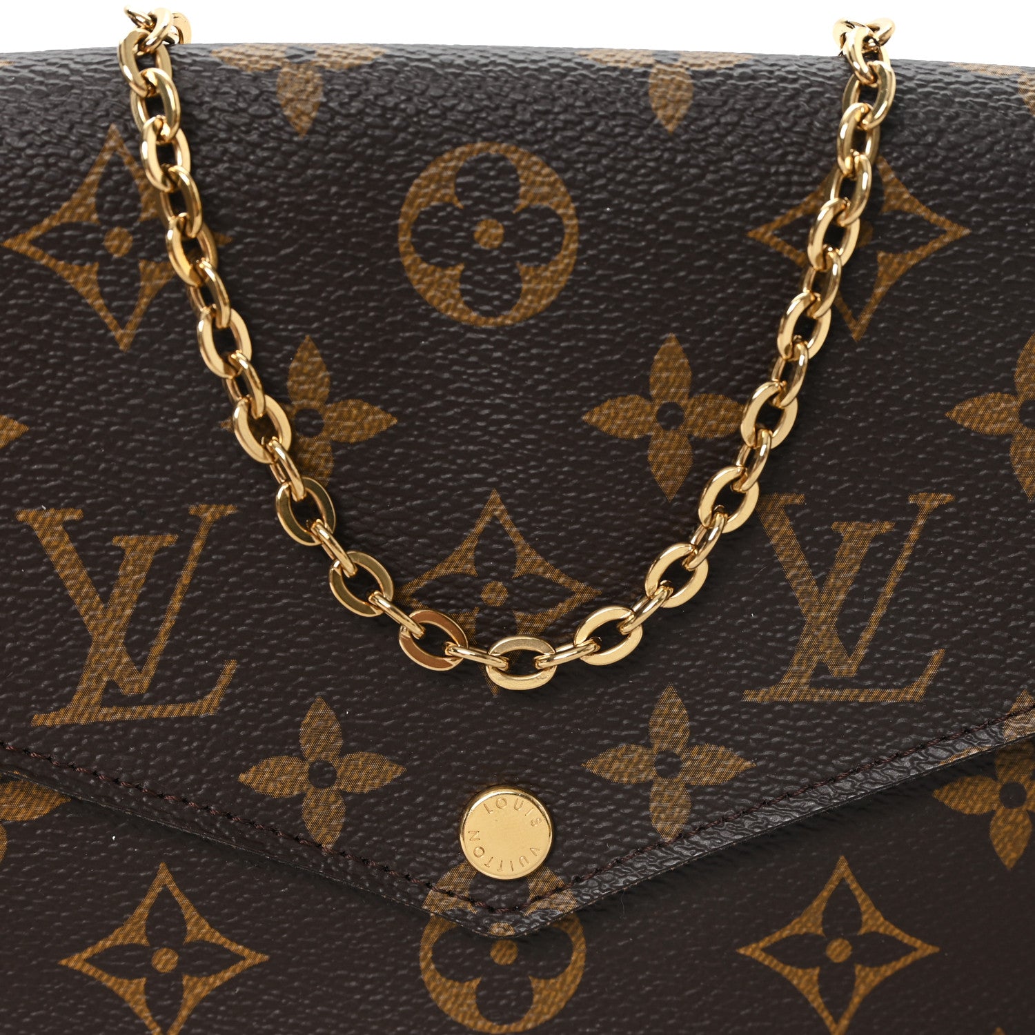 Louis Vuitton Monogram My LV World Tour Pochette Felicie Chain Wallet Black 7 of 12
