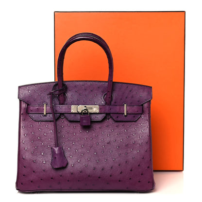 Hermes Ostrich Birkin 30 Violine 31 of 31