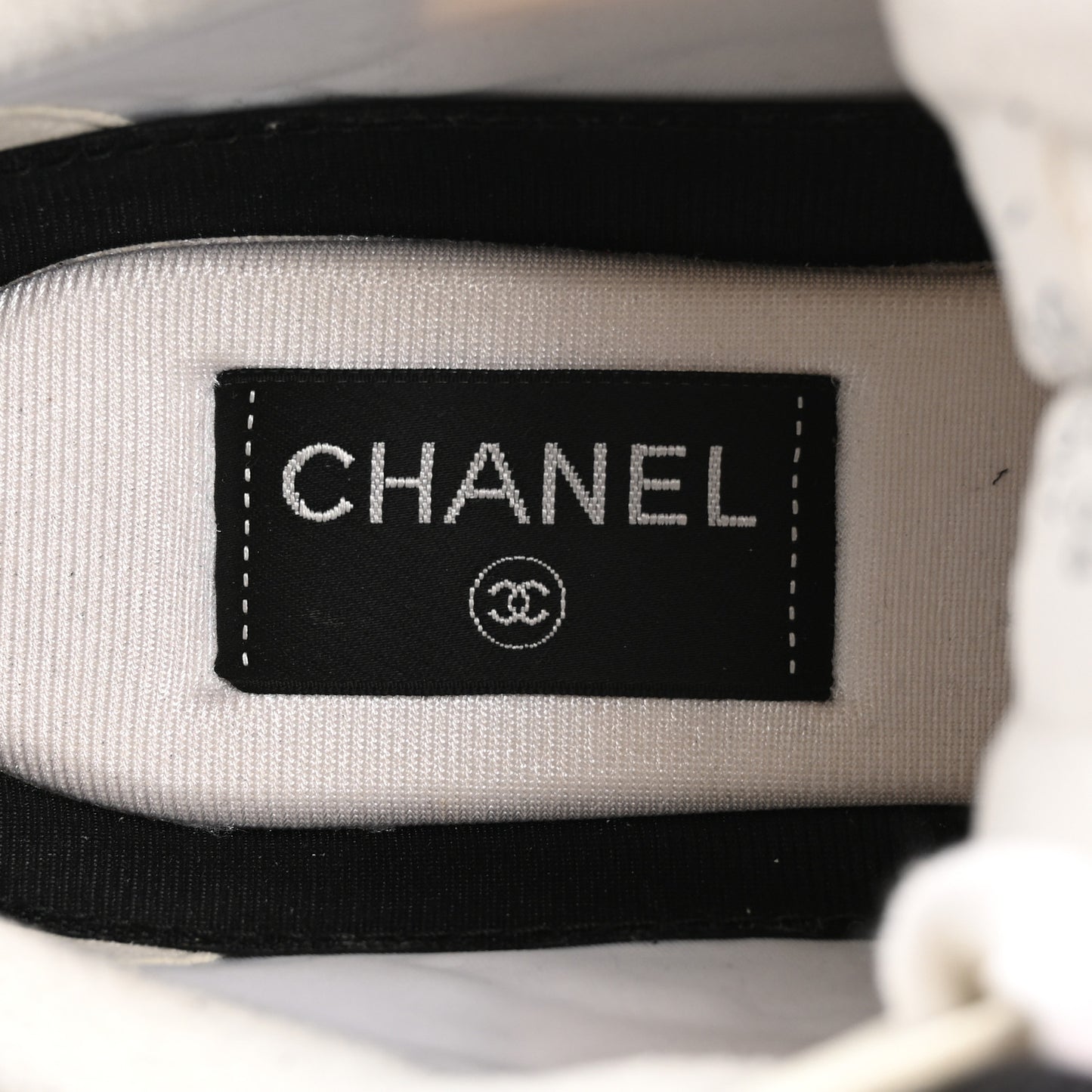 Suede Calfskin Fabric CC Sneakers 38 White