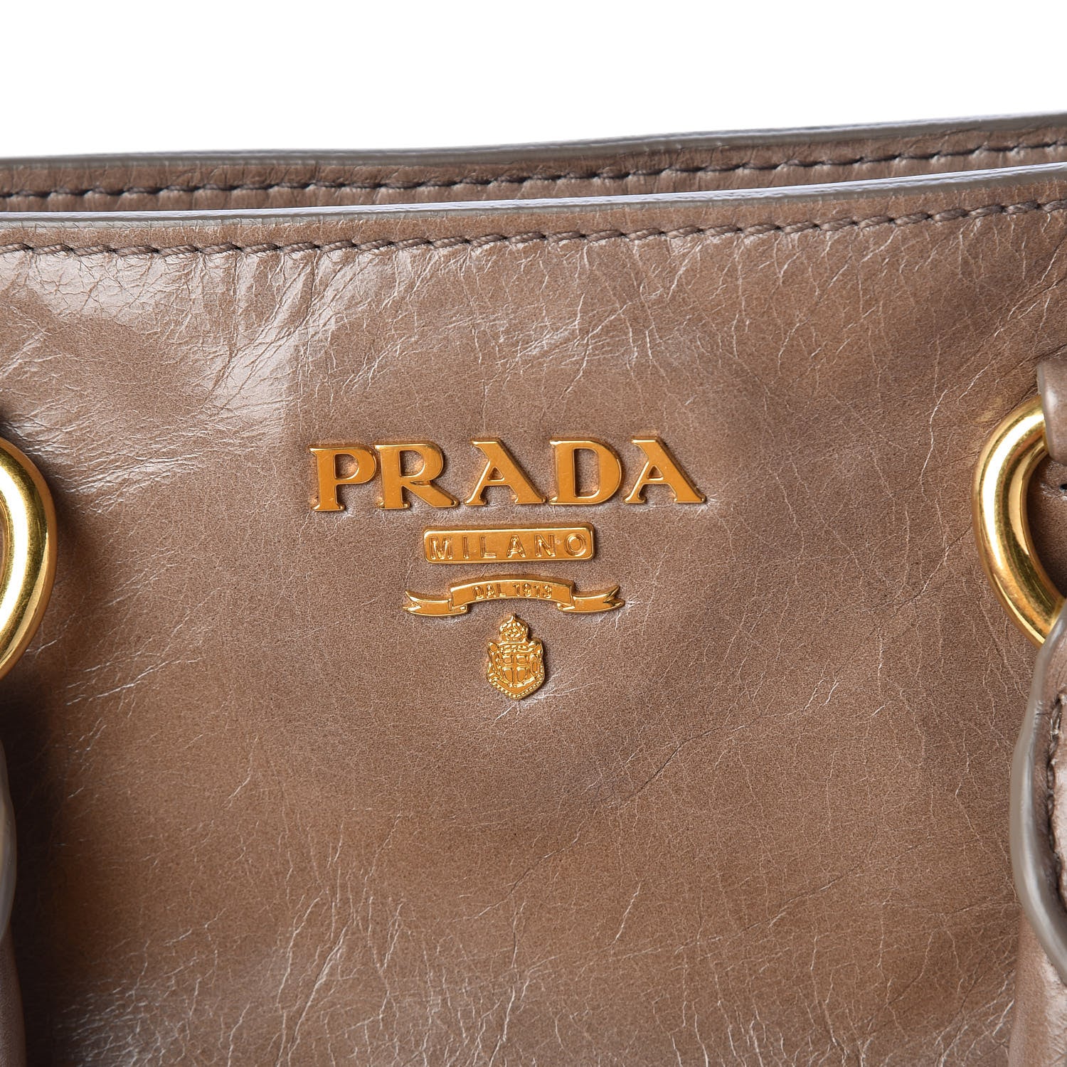 Prada Vitello Shine Tote Argilla 9 of 9