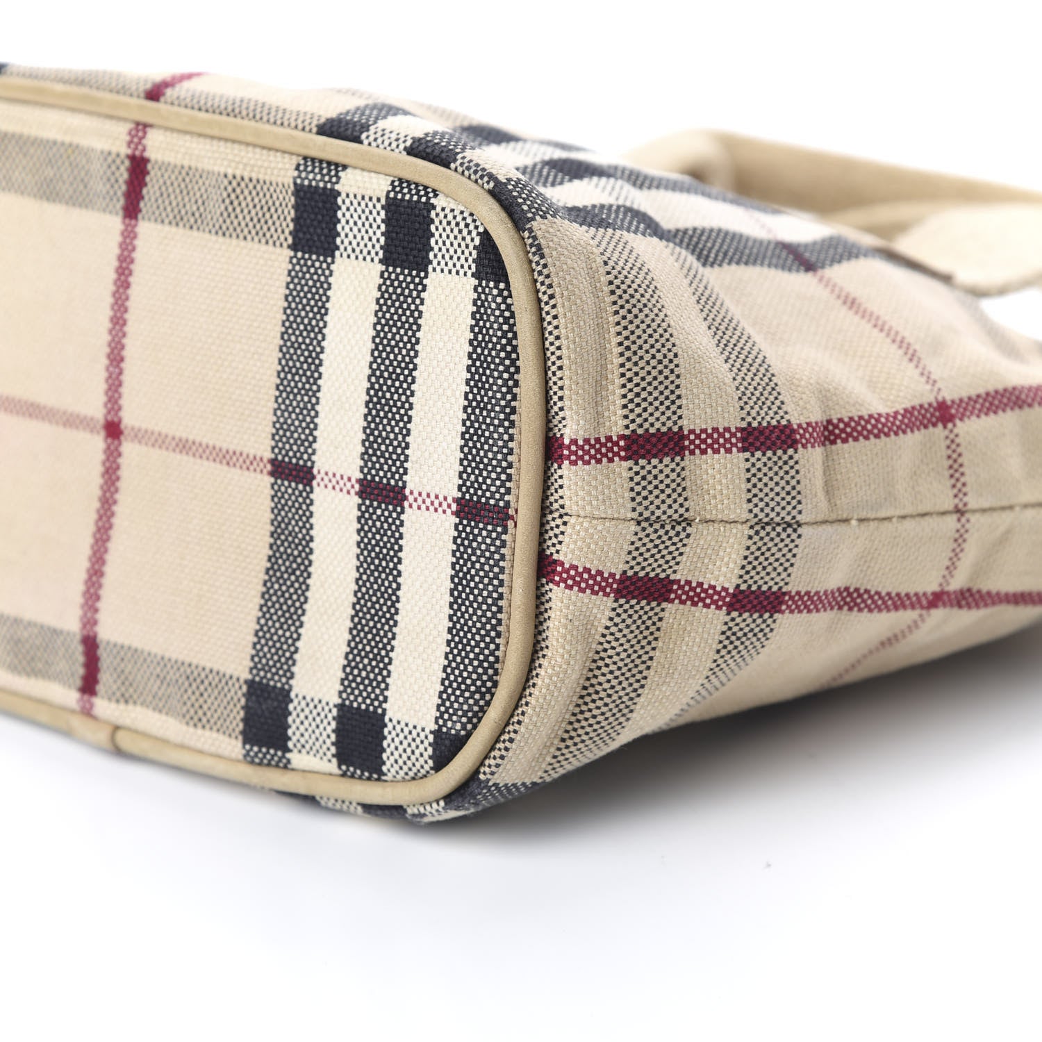 Burberry Canvas Vintage Check Mini Tote Beige 7 of 10