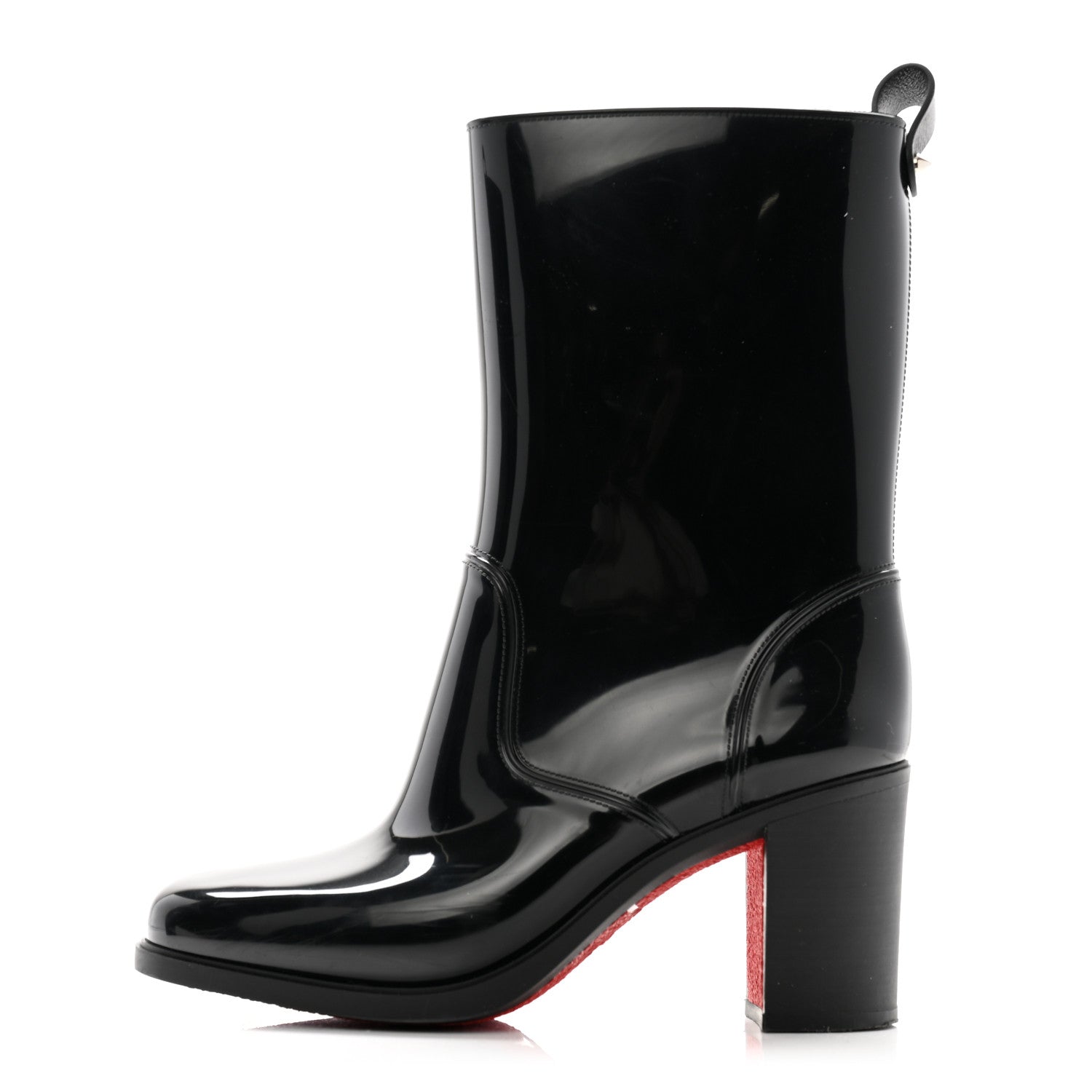 Christian Louboutin Recycled PVC Calfskin Loubirain 70 Boots 39 Black 1 of 13