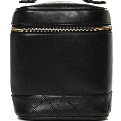 Chanel Calfskin Cosmetic Vanity Bag Black 6 of 10