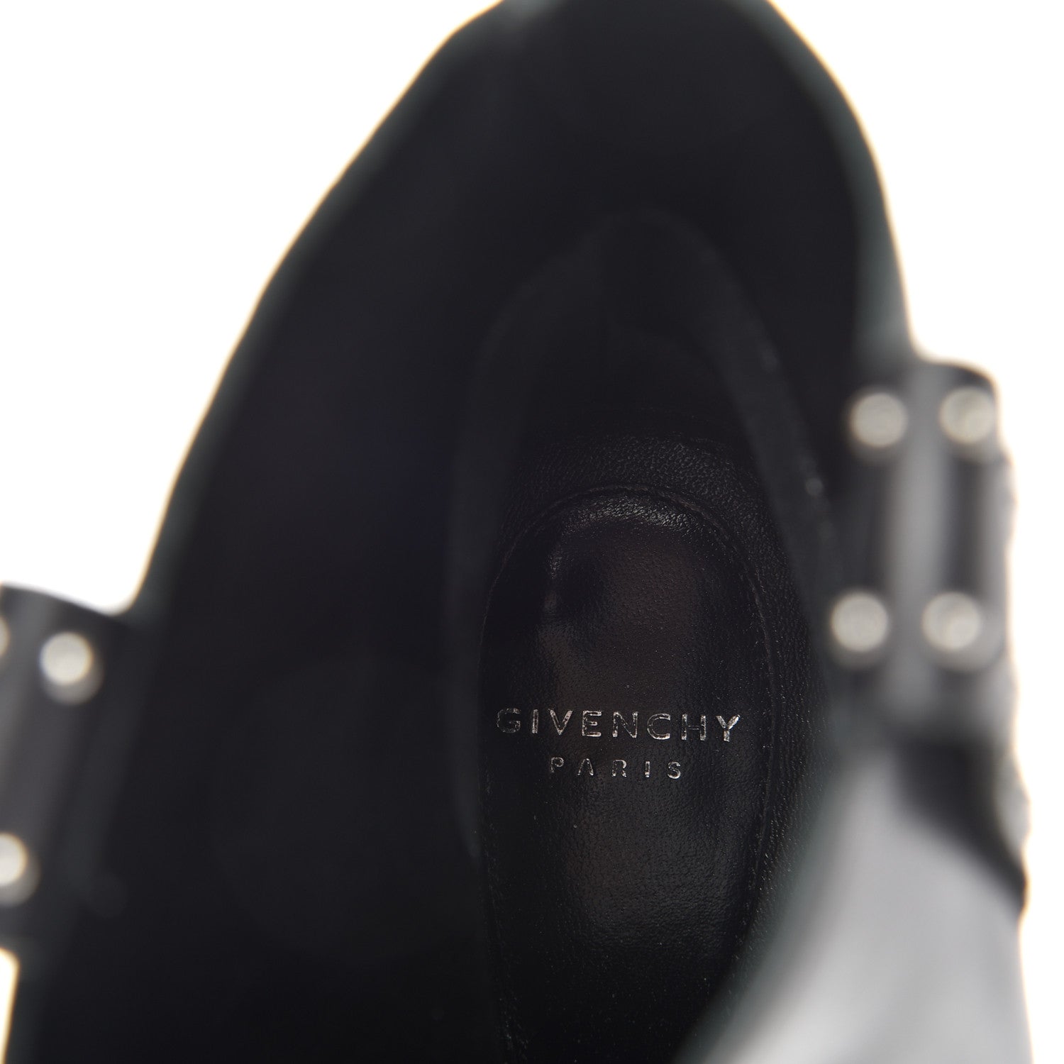 Givenchy Smooth Calfskin Studded Western Cap Toe Ankle Boots 38.5 Black 8 of 9