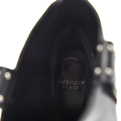 Givenchy Smooth Calfskin Studded Western Cap Toe Ankle Boots 38.5 Black 8 of 9