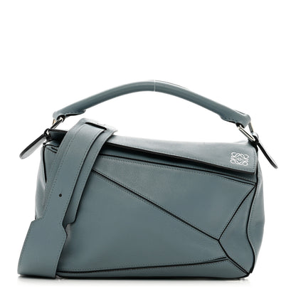 Loewe Calfskin Small Puzzle Bag Stone Blue 1 of 9