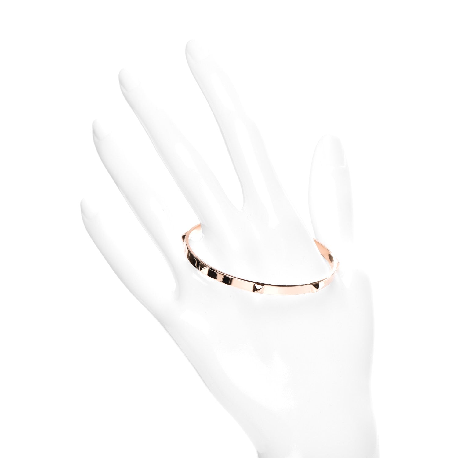 Hermes 18K Rose Gold Mini Clous Bracelet SH 2 of 5