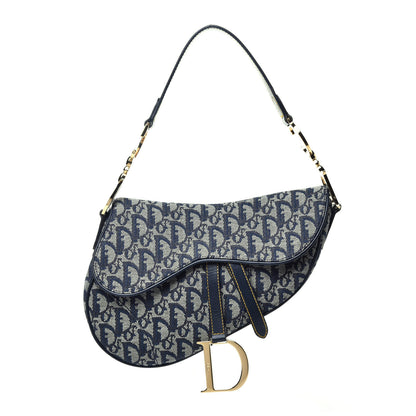 Christian Dior Monogram Saddle Bag Blue 1 of 9