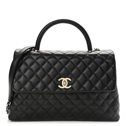Chanel Caviar Quilted Medium Coco Handle Flap Black 1 of 10