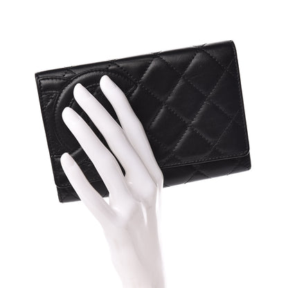 Chanel Calfskin Quilted Cambon Flap Wallet Black 2 of 13
