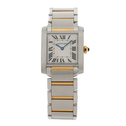Cartier Stainless Steel 18K Yellow Gold 25mm Tank Francaise Quartz Watch 1 of 5