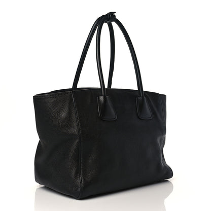 Prada Glace Calf Twin Pocket Tote Black 5 of 26