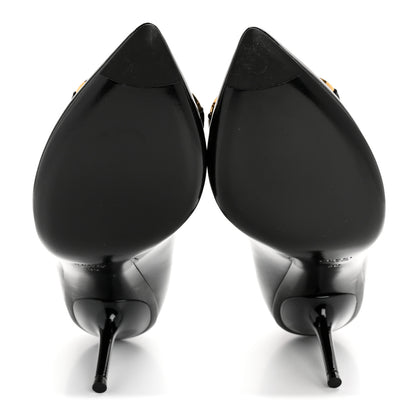 Gucci Patent Calfskin Horsebit Pumps 39 Black 6 of 12