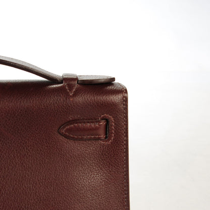 Hermes Evergrain Kelly Pochette Clutch Havane 14 of 19