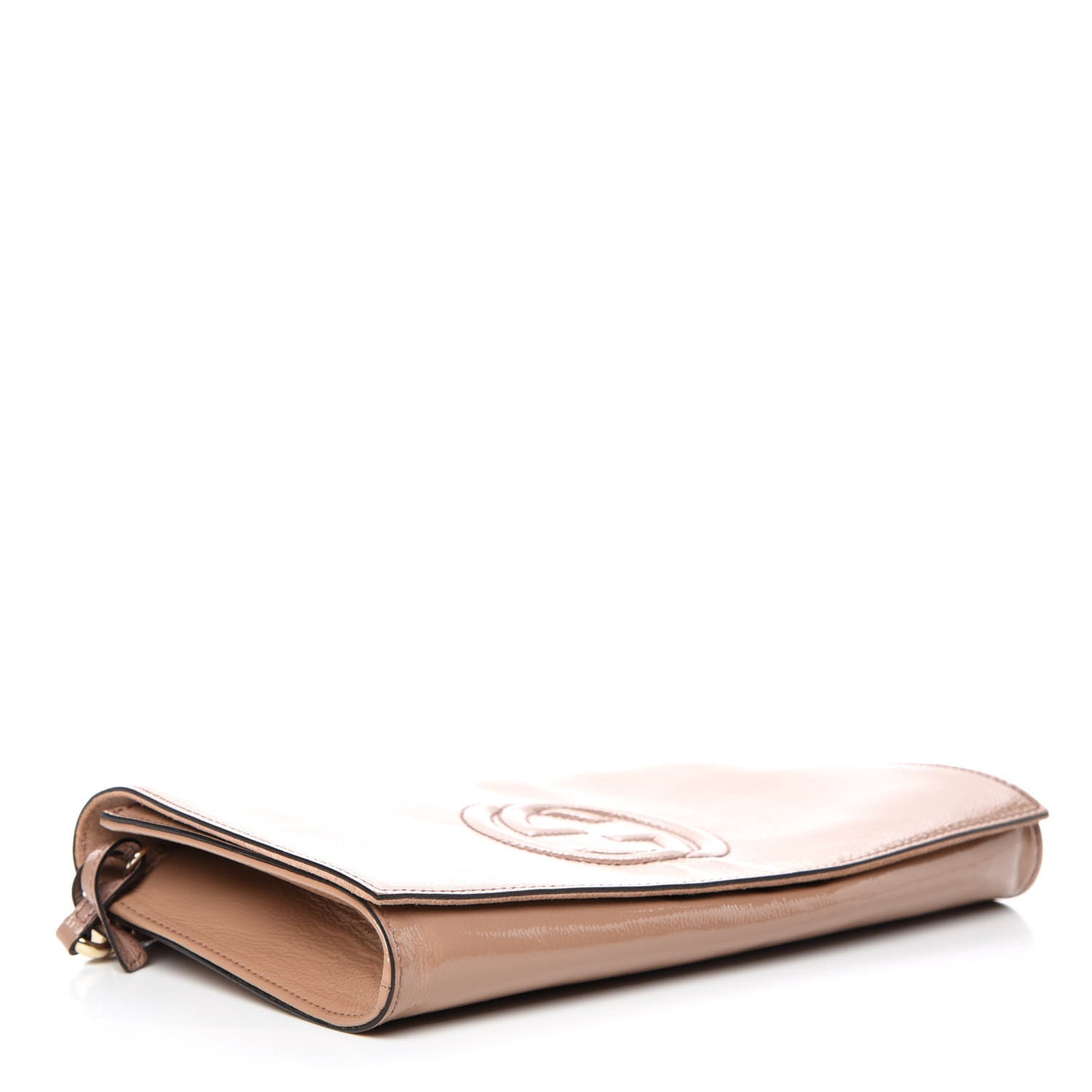 Soft Patent Medium Soho Clutch Dark Cipria
