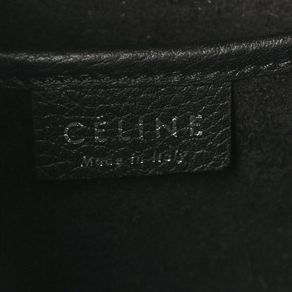 Celine Drummed Calfskin Nano Luggage Black 6 of 10