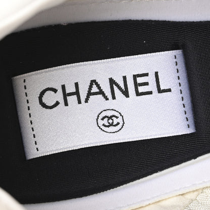 Chanel Fabric Suede Kidskin CC Sneakers 40 Light Turquoise Fuchsia Yellow 8 of 9