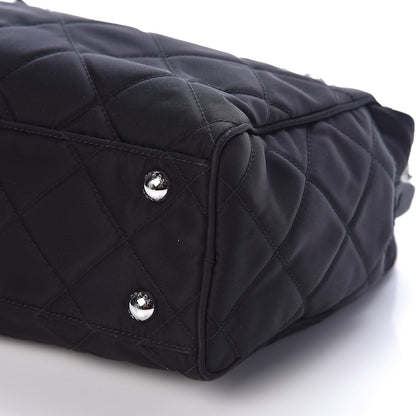 Prada Nylon Tessuto Impuntu Quilted Shoulder Bag Black 8 of 8