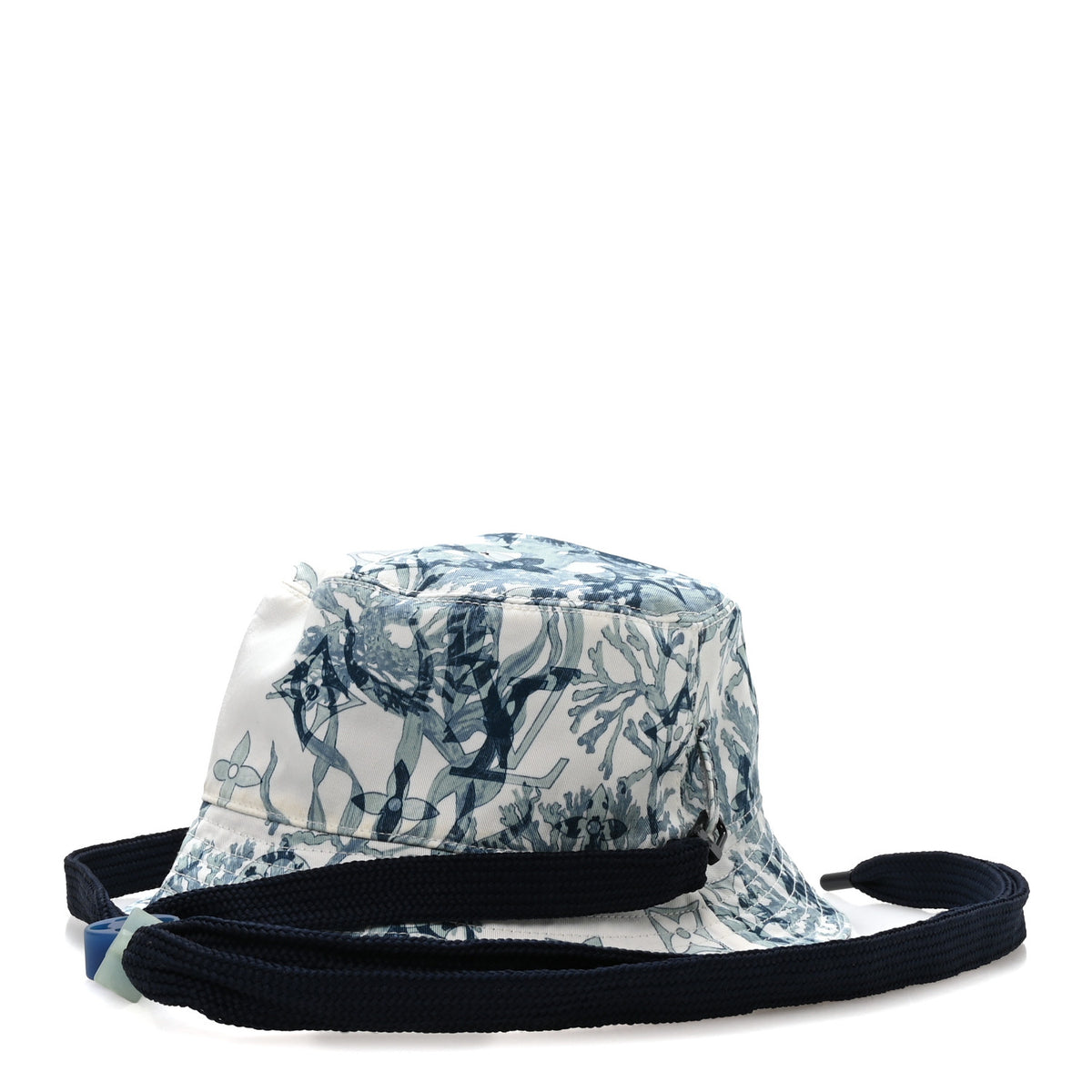 Louis Vuitton Cotton LV Play Monogram Aquagarden Reversible Bucket Hat Blue 1 of 14
