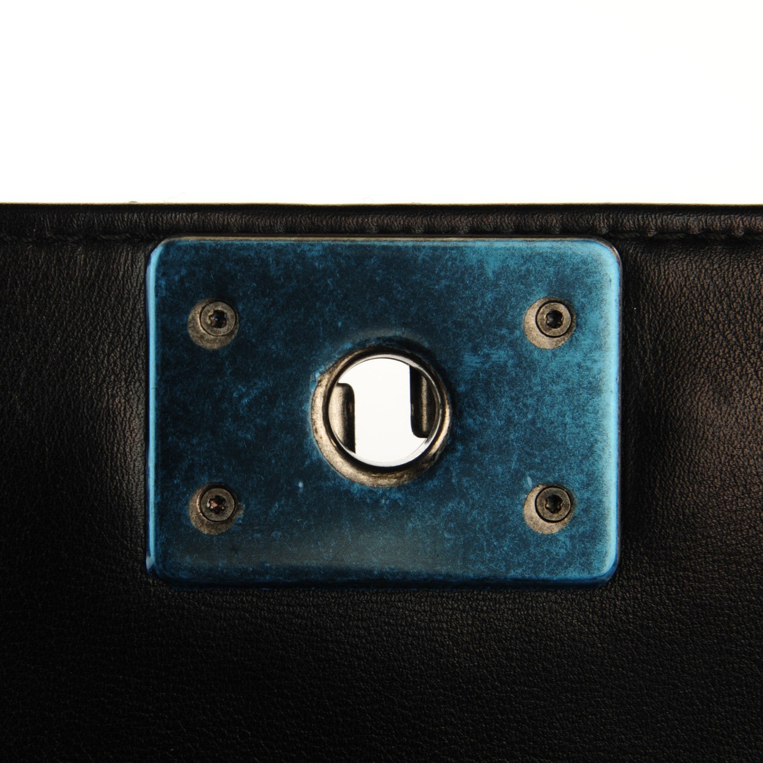 Chanel Calfskin Tweed Enchained Medium Boy Flap Black 8 of 8