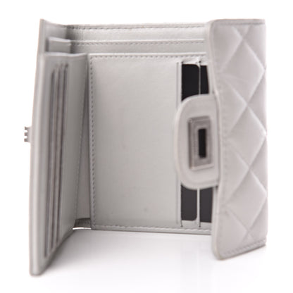 Chanel Aged Calfskin Quilted Reissue Compact Wallet Grey 5 of 13