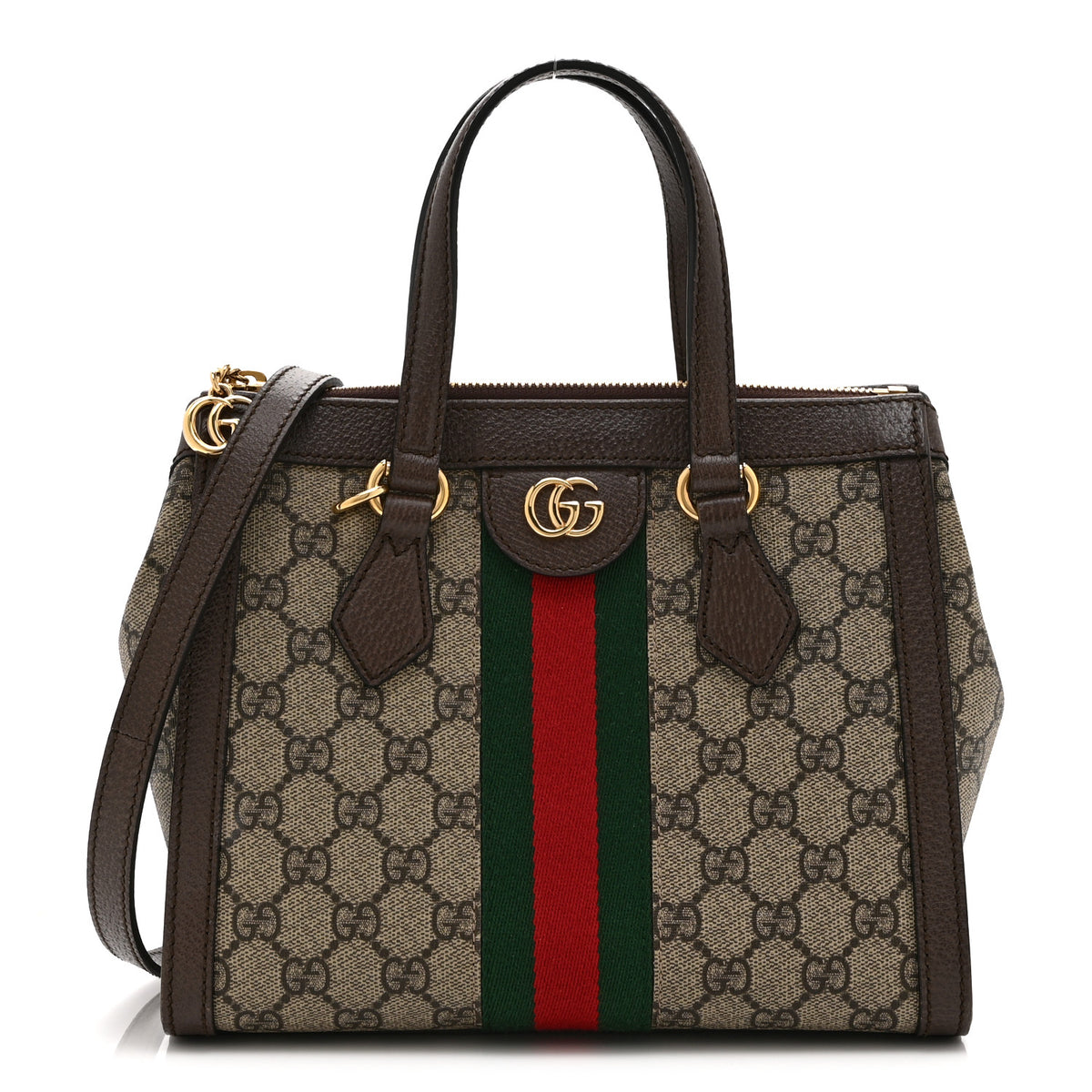 Gucci GG Supreme Monogram Small Ophidia Tote Bag Brown 1 of 11
