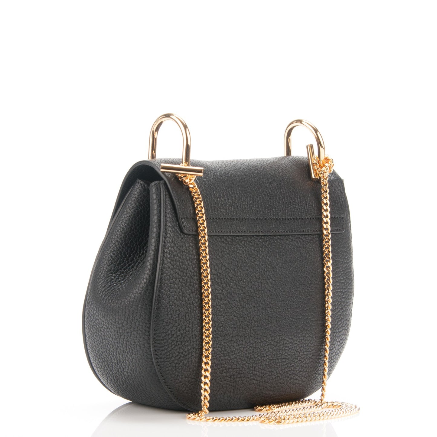 Grained Lambskin Drew Shoulder Bag Black