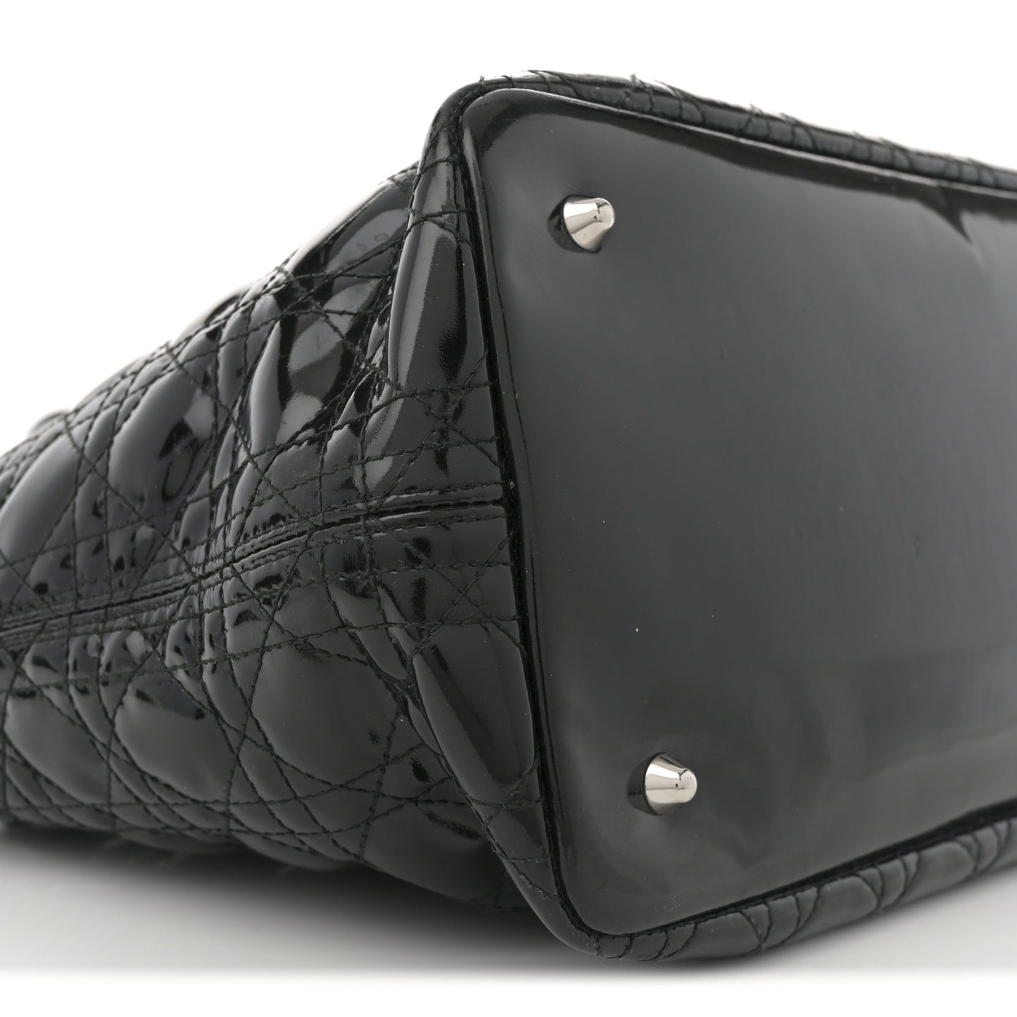 Patent Cannage Medium Panarea Tote Black