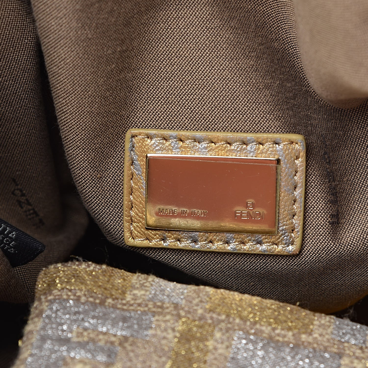 Fendi Nappa Nuvolata Bimetal Spy Oro Argento 6 of 11