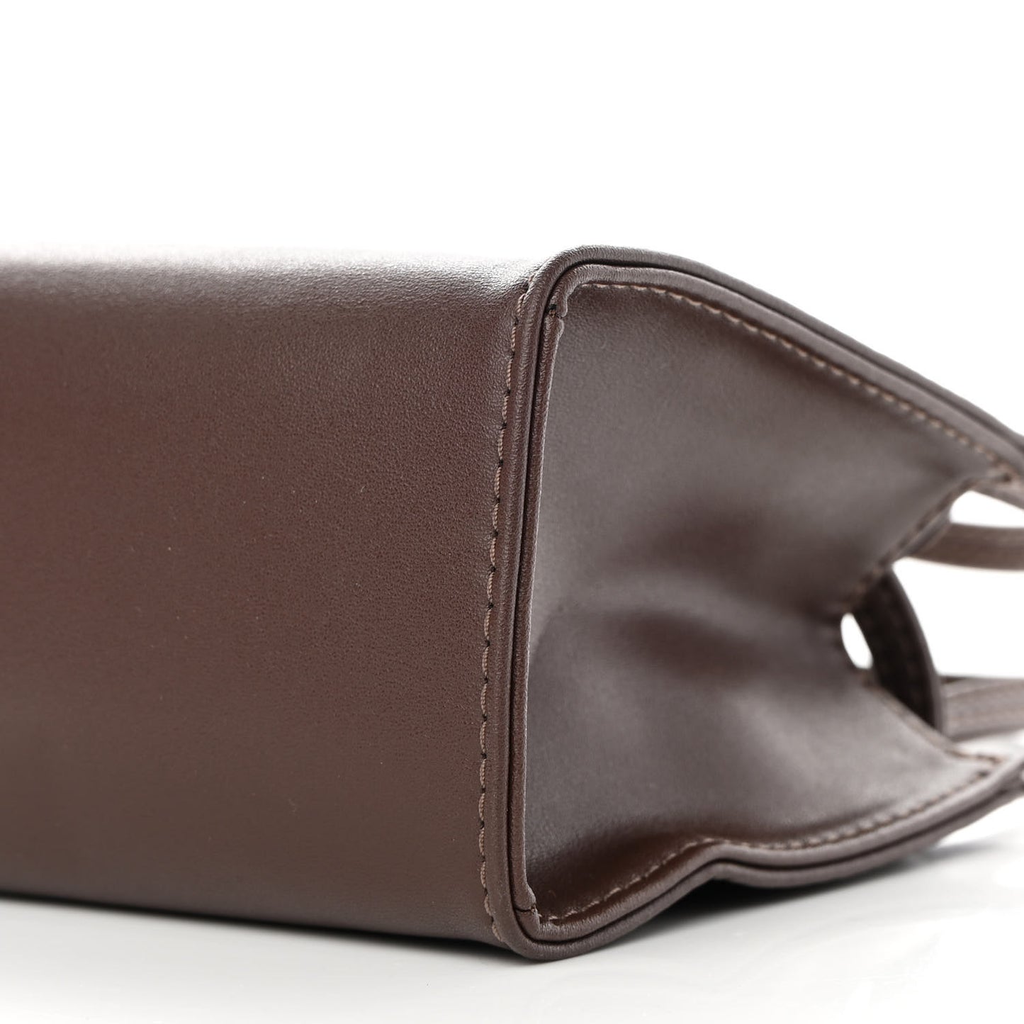 Vegan Leather Small Shopping Bag Chocolate